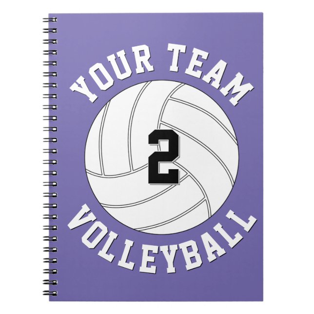 Cuaderno Voleibol Team Name & Player Jersey Number Sports (Frente)