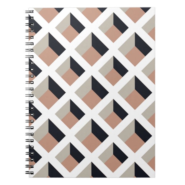 Cuaderno Volumen de celosías blancas, fondo marrón. (Frente)