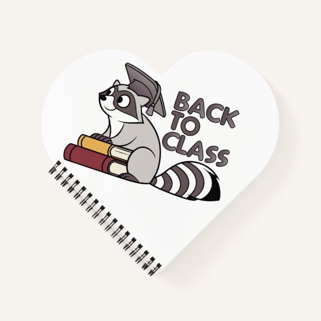 Cuaderno Volver a la clase 2025 Diseño de mapache (Anverso)