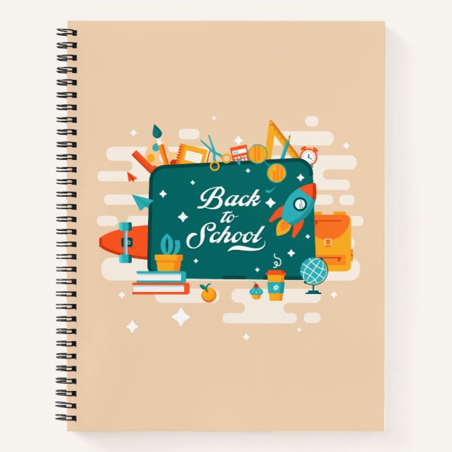 Cuaderno Volver a la crema de suministros escolares (Anverso)