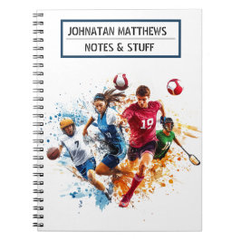 Cuaderno Volver a la escuela deportes Espiral de foto portá