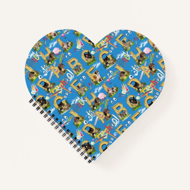 Cuaderno Volver a la escuela Diseño de repetición ABC (Anverso)