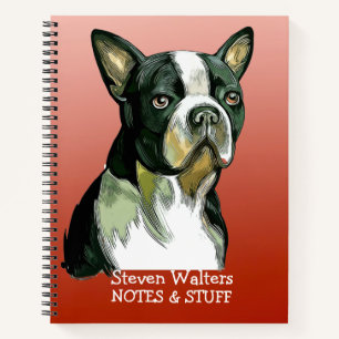 Cuaderno Volver a la escuela portátil Boston Terrier