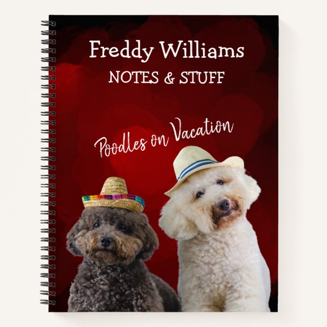 Cuaderno Volver a la escuela Toy Poodle bloc de notas (Anverso)