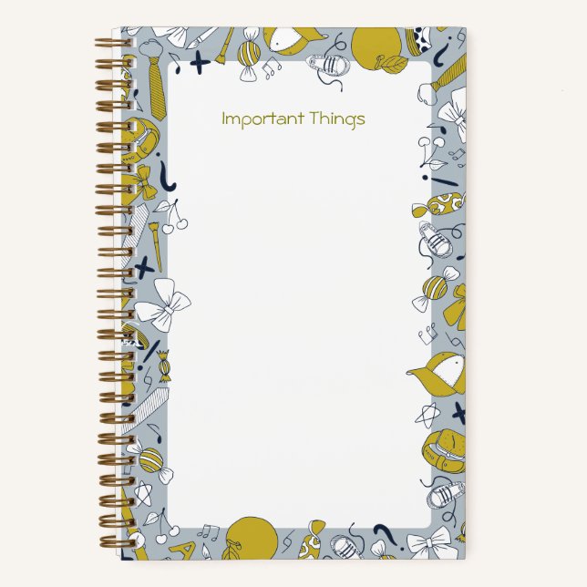 Cuaderno Volver a las notas escolares | Gracioso profesor y (Anverso)