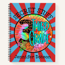 Cuaderno Volver al bloc de notas de tercer grado escolar