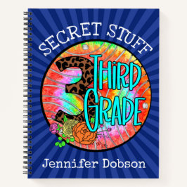 Cuaderno Volver al bloc de notas de tercer grado escolar