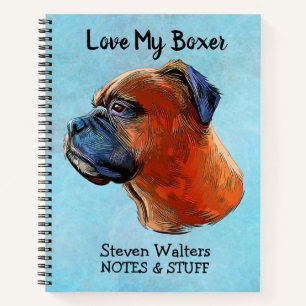 Cuaderno Volver al bloc de notas del Boxer escolar