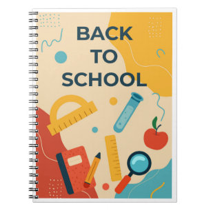 Cuaderno Volver al patrón de suministros escolares Diversió
