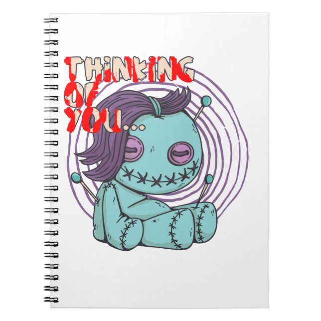 Cuaderno Voodoo Doll pensando en ti (Frente)