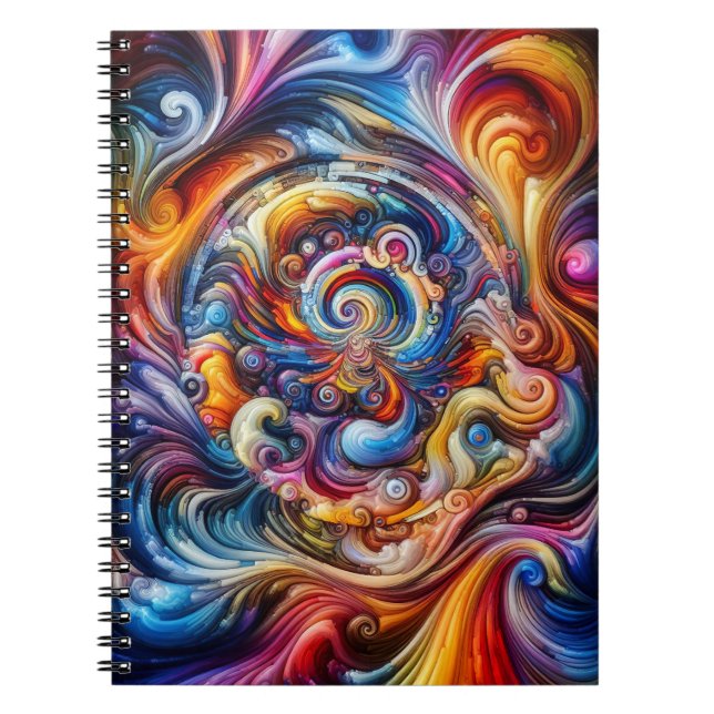 Cuaderno Vórtice de color dinámico (Frente)