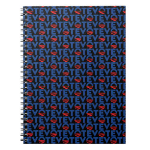 Cuaderno Vota Joe Hope 2020 Biden, azul, rojo, negro patrón