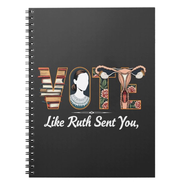 Cuaderno Votar como Ruth te envió a ti Harris LGBTQ Equalit (Frente)
