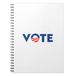 Cuaderno Votar por la esperanza de demócrata de la tipograf