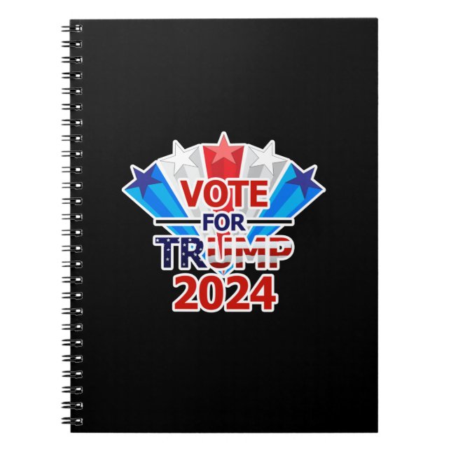 Cuaderno Votar por las estrellas de Trump 2024 (Frente)