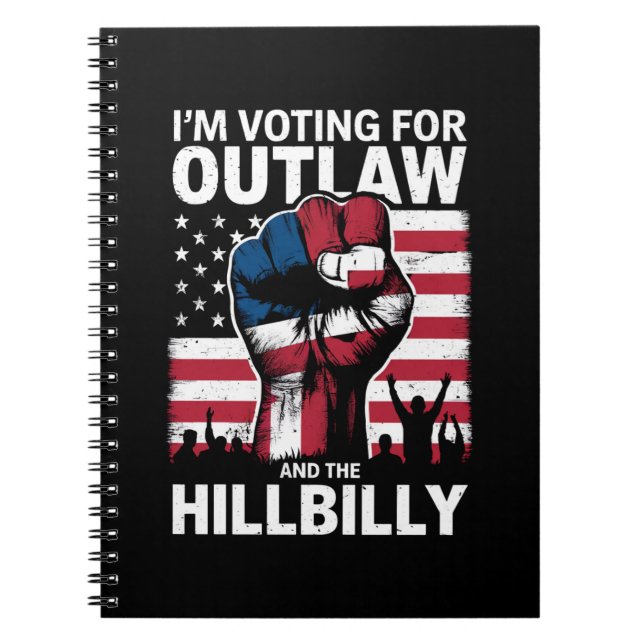 Cuaderno Votaré por el ilegal y el Hillbilly 2024 U (Frente)