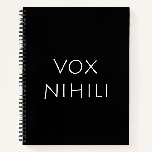 Cuaderno Vox nihili (Anverso)