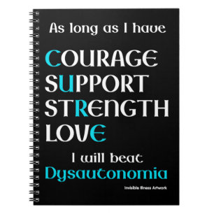 Cuaderno Voy a vencer a la computadora portátil Dysautonomi