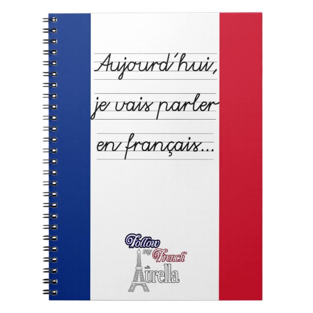 Cuaderno Voy hoy a hablar en 1 francés - grande (Frente)
