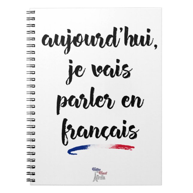 Cuaderno Voy hoy a hablar en 2 franceses - grande (Frente)