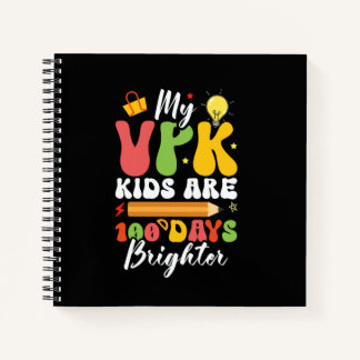 Cuaderno VPK Estudiante Prekindergarten 100 Días Más Brilla