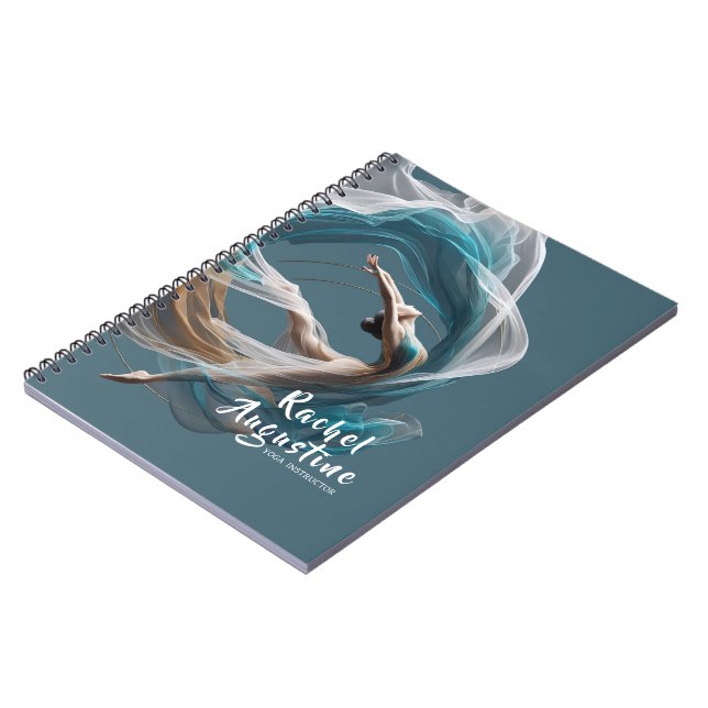 Cuaderno Vuelo aéreo Aire Yoga Instructor Pilates Fitness (Lado Izquierdo)