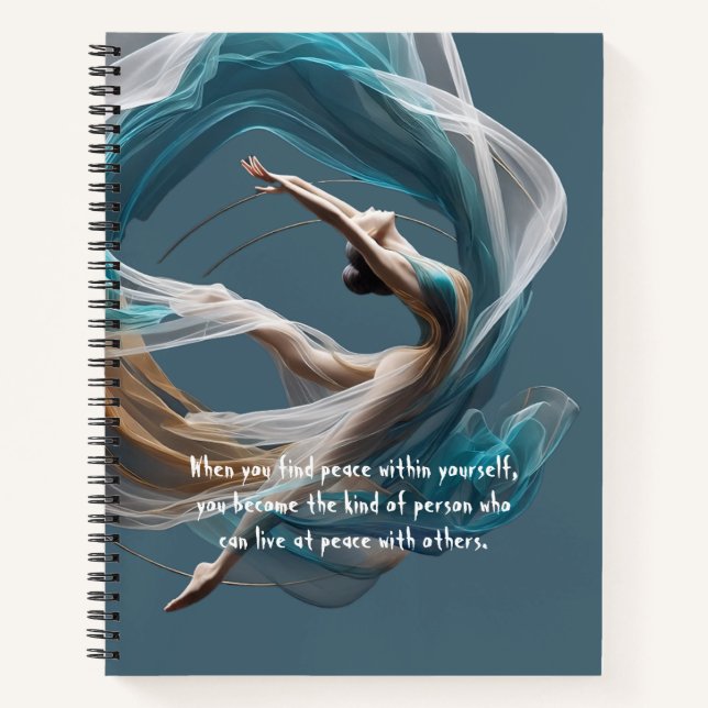 Cuaderno Vuelo aéreo Aire Yoga Instructor Pilates Fitness (Anverso)