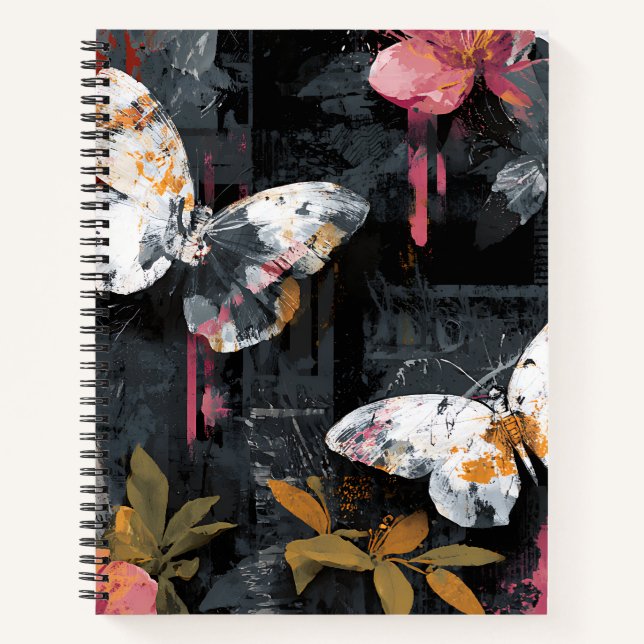 Cuaderno Vuelo de Mariposa Abstracta Vibrante (3) (Anverso)
