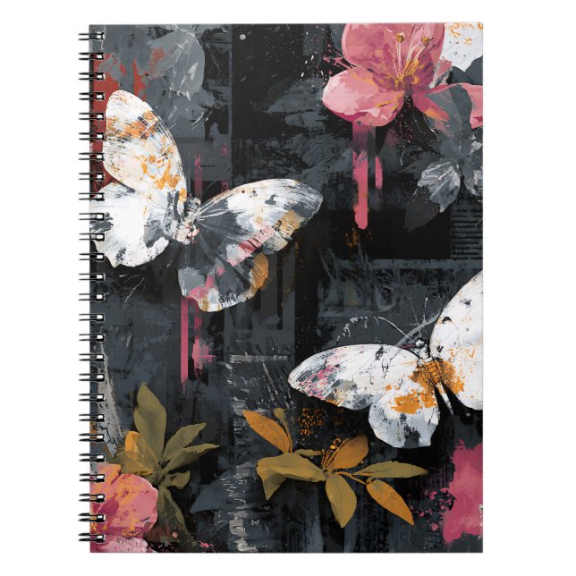 Cuaderno Vuelo de Mariposa Abstracta Vibrante (3) (Frente)