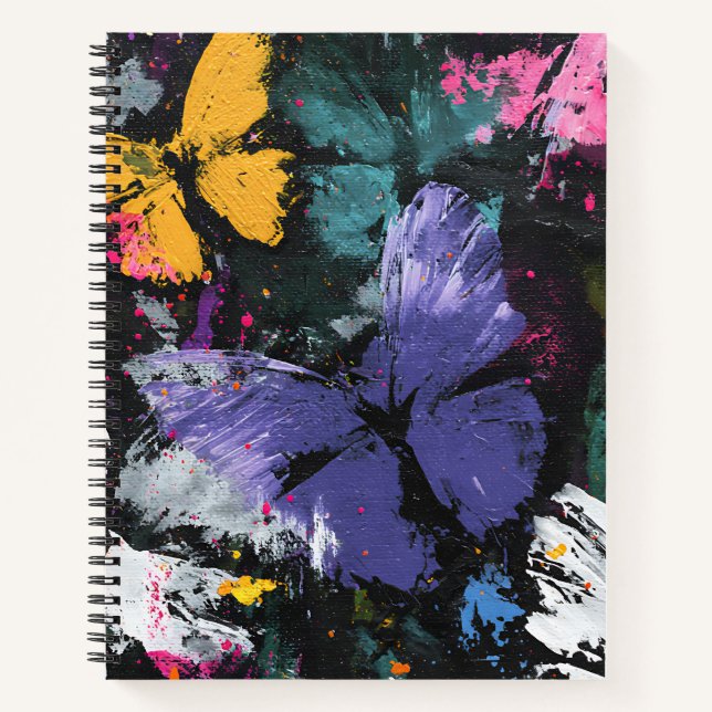 Cuaderno Vuelo de Mariposa Abstracta Vibrante (7) (Anverso)