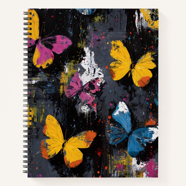 Cuaderno Vuelo de Mariposa Abstracta Vibrante (8) (Anverso)