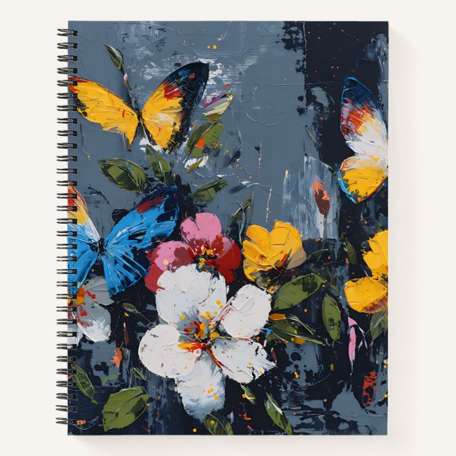 Cuaderno Vuelo de Mariposa Abstracta Vibrante (9) (Anverso)