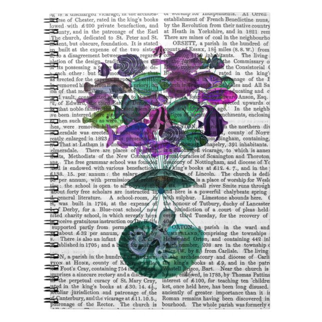 Cuaderno Vuelo Del Globo De Aire Caliente De Pescado (Frente)