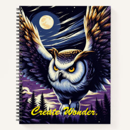 Cuaderno Vuelo Mystic Purple Surreal Night Owl