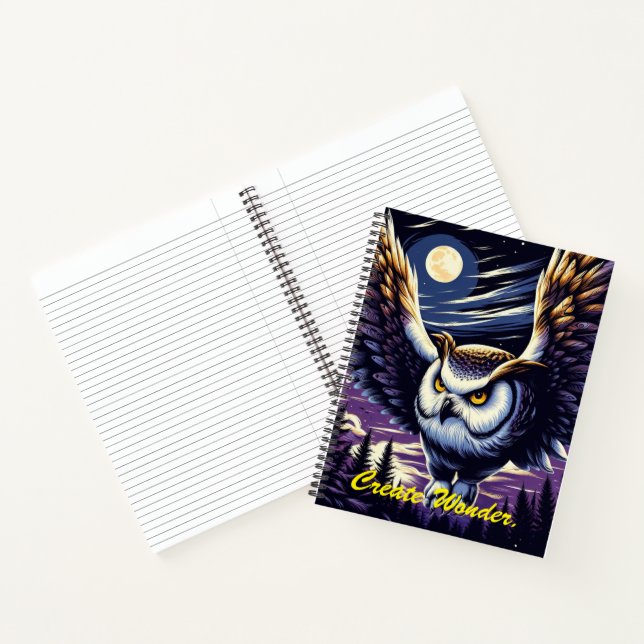 Cuaderno Vuelo Mystic Purple Surreal Night Owl (Interior)