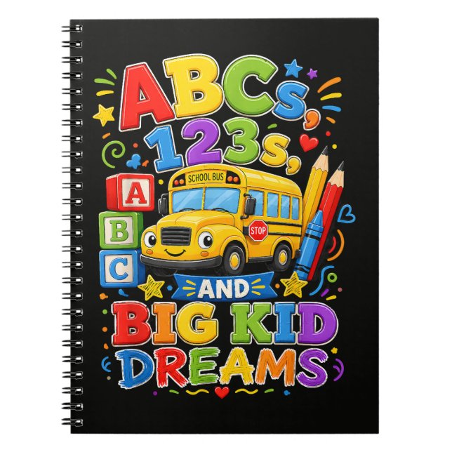 Cuaderno Vuelta al cole primer día grandes sueños de niño (Frente)