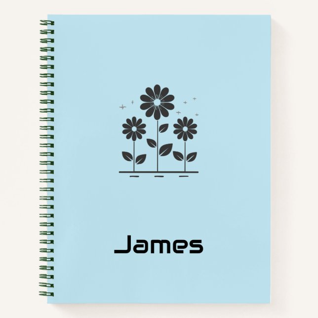 Cuaderno Vuelta personalizada a la escuela - Floral Minimal (Anverso)