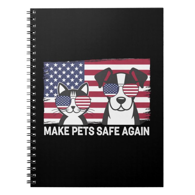 Cuaderno Vuelva a poner a los animales de compañía a salvo  (Frente)
