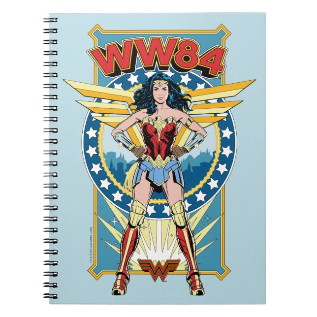 Cuaderno W84 | Insignia de personaje de mujer de historieta (Frente)