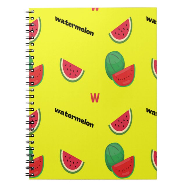Cuaderno W para sandía amarillo (Frente)