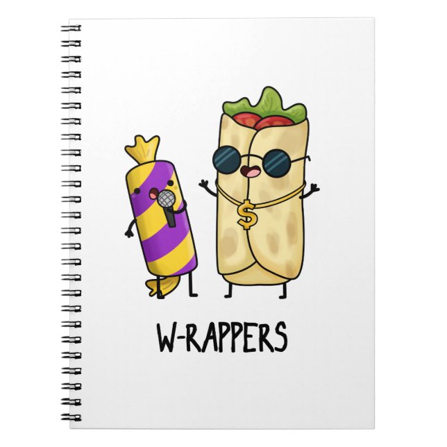 Cuaderno W-rappers Chiste de Comida Divertido  (Frente)