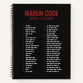 Cuaderno Wabun Code 和文モールス符号 Morse Spiral Notebook