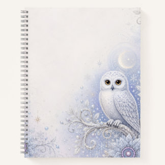 Cuaderno Wächterin der Winternacht – Zarte Schneeeule im Wi