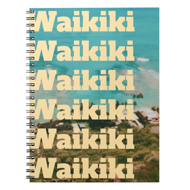 Cuaderno Waikiki, Honolulu, Oahu, Hawái (Frente)
