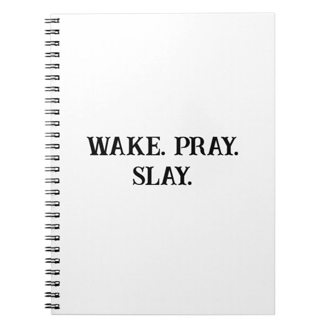 Cuaderno Wake Pray Slay para mujeres (Frente)