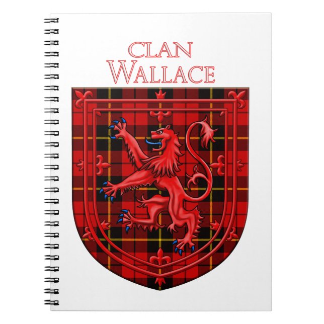 Cuaderno Wallace Tartan Scottish Plaid Lion Rampant (Frente)
