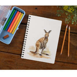 Cuaderno Wanderer de Outback: Watercolor Kangaroo