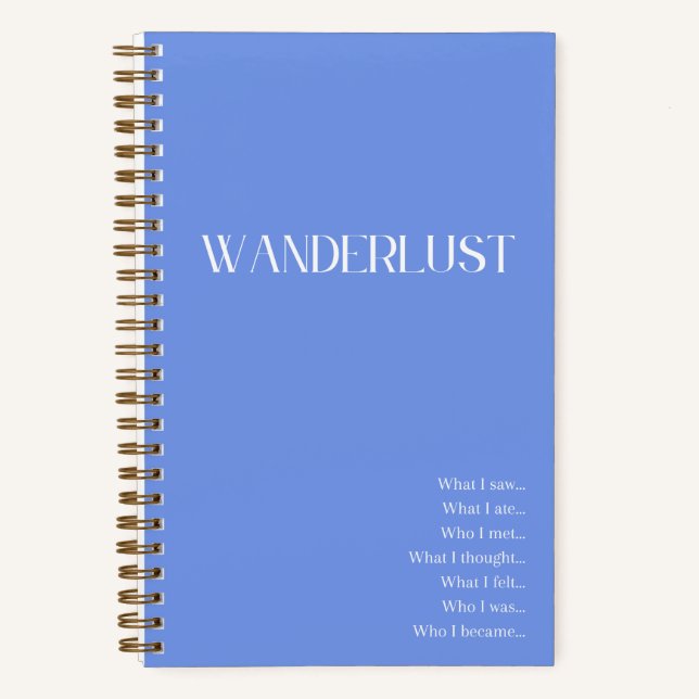 Cuaderno "Wanderlust" Blue Travel Journal (Anverso)