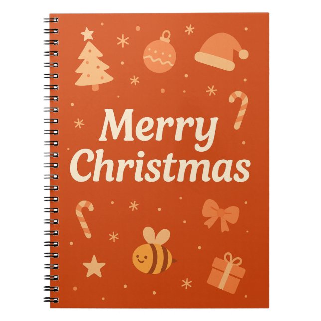 Cuaderno Warm Aesthetic Christmas Art – Cute Festive Icons  (Frente)
