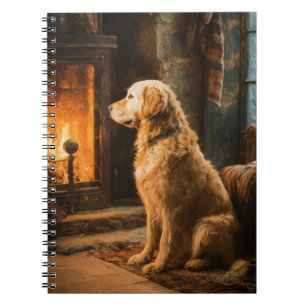 Cuaderno Warmth de Golden Retriever por el bloc de notas de